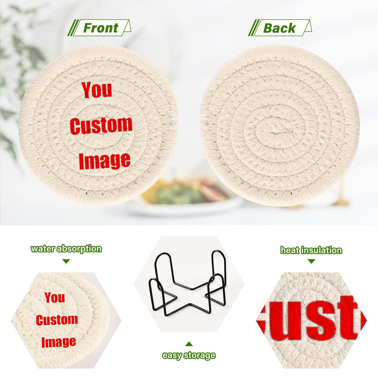 6Pcs Cup Coasters for Drinks A - đánh giá và giá Coffee Tea Images